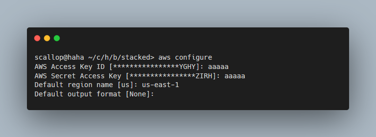 aws configure