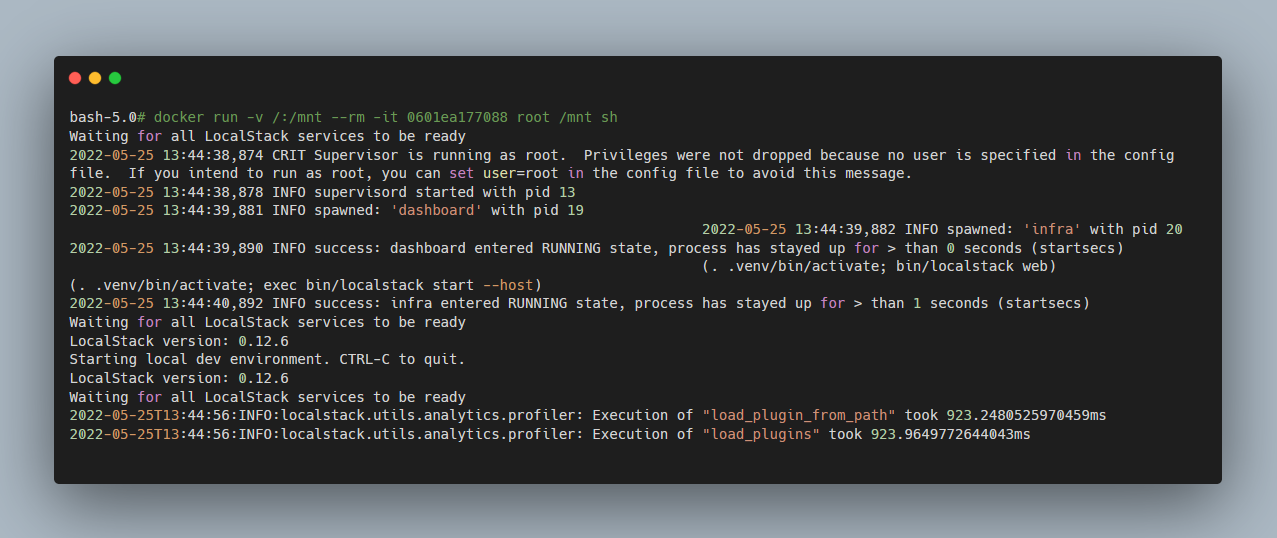 docker run mounting / to /mnt